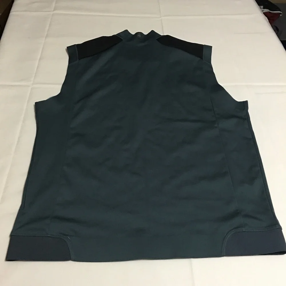 Nike Tiger Woods Collection Golf Vest Mens Large Blue Quarter Zip Sleeveless